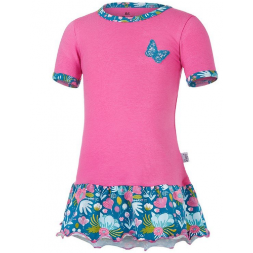 Dievčenské šaty s krátkym rukávom OUTLAST Little Angel - ružová